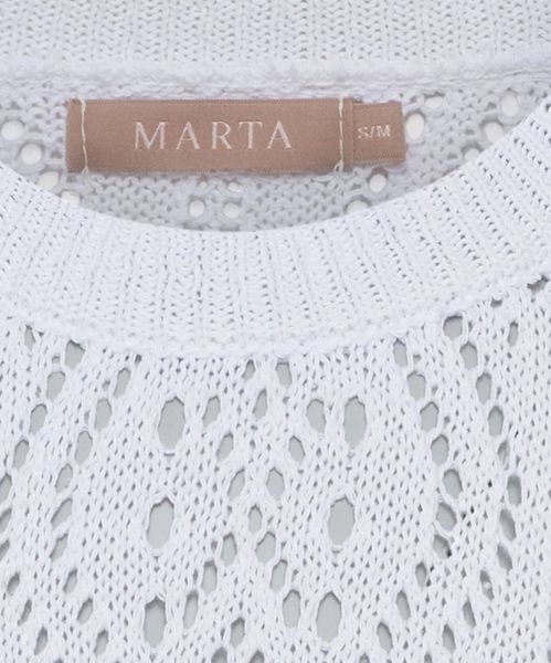 Marta Du Chateau Vina Knit Genser Kort Arm Hvit