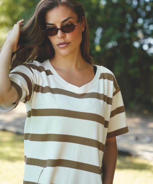 Blue Sportswear Jessica Dress Ecru W Cognac