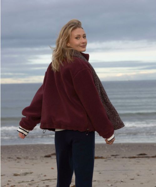 Blue Sportswear Maiken Wool Fleece Jakke Burgunder